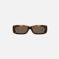 The Attico Mini Marfa Frames - Tortoise Shell / Brown Lens