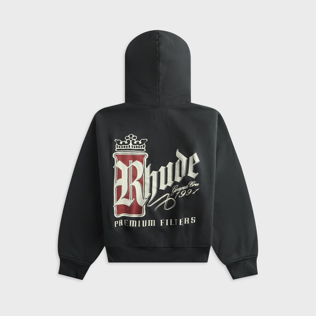 Rhude Fumar 91 Hoodie - Vintage Black / White / Red