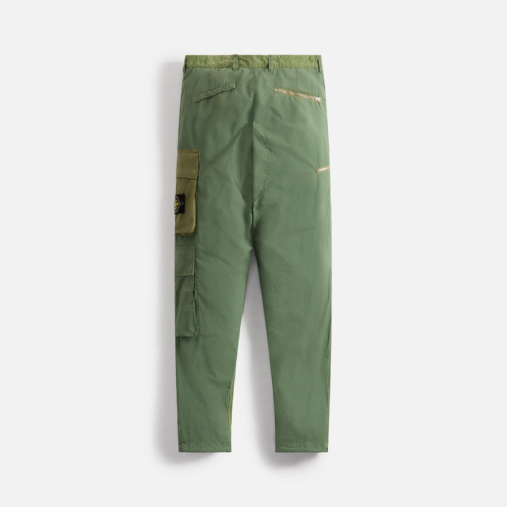 Stone Island Mix Fabric Garment Dyed Pant - Sage