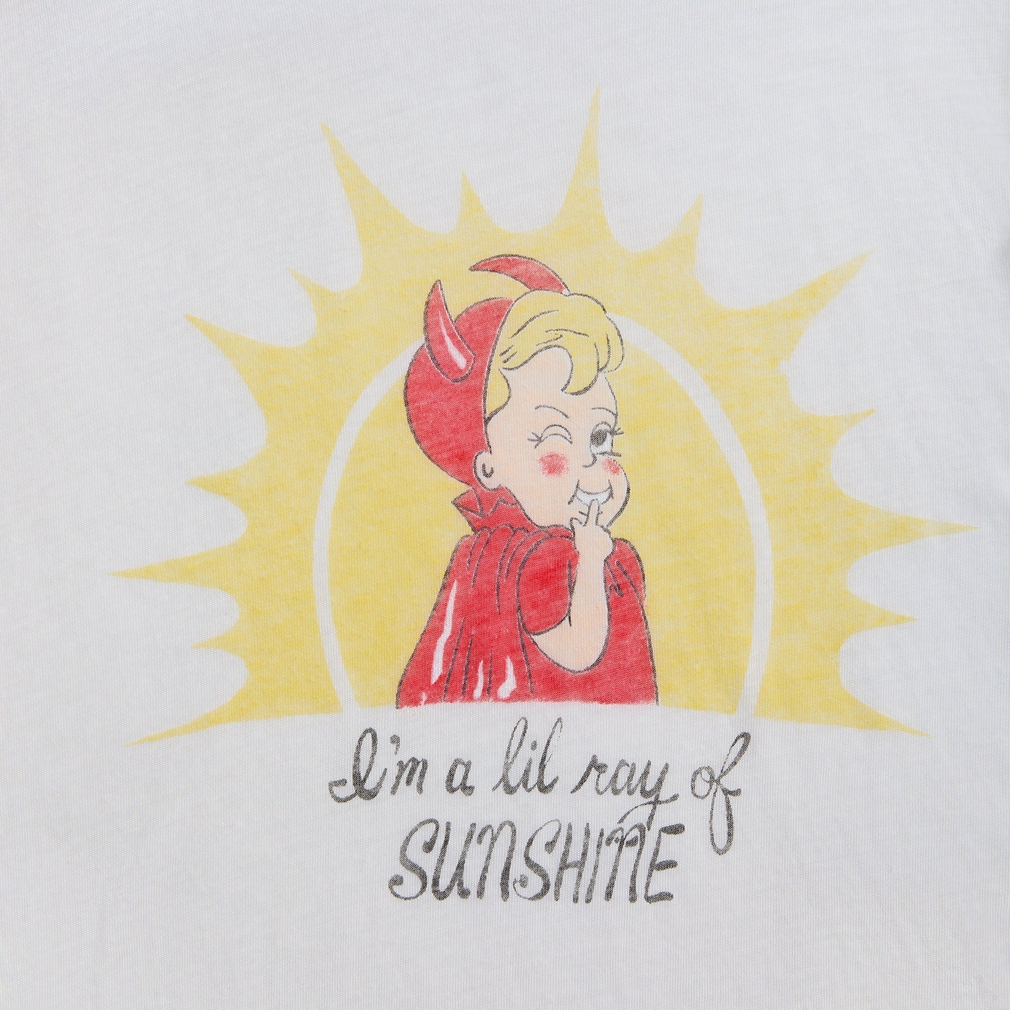 ReDone Ray of Sunshine Classic Tee - Vintage White