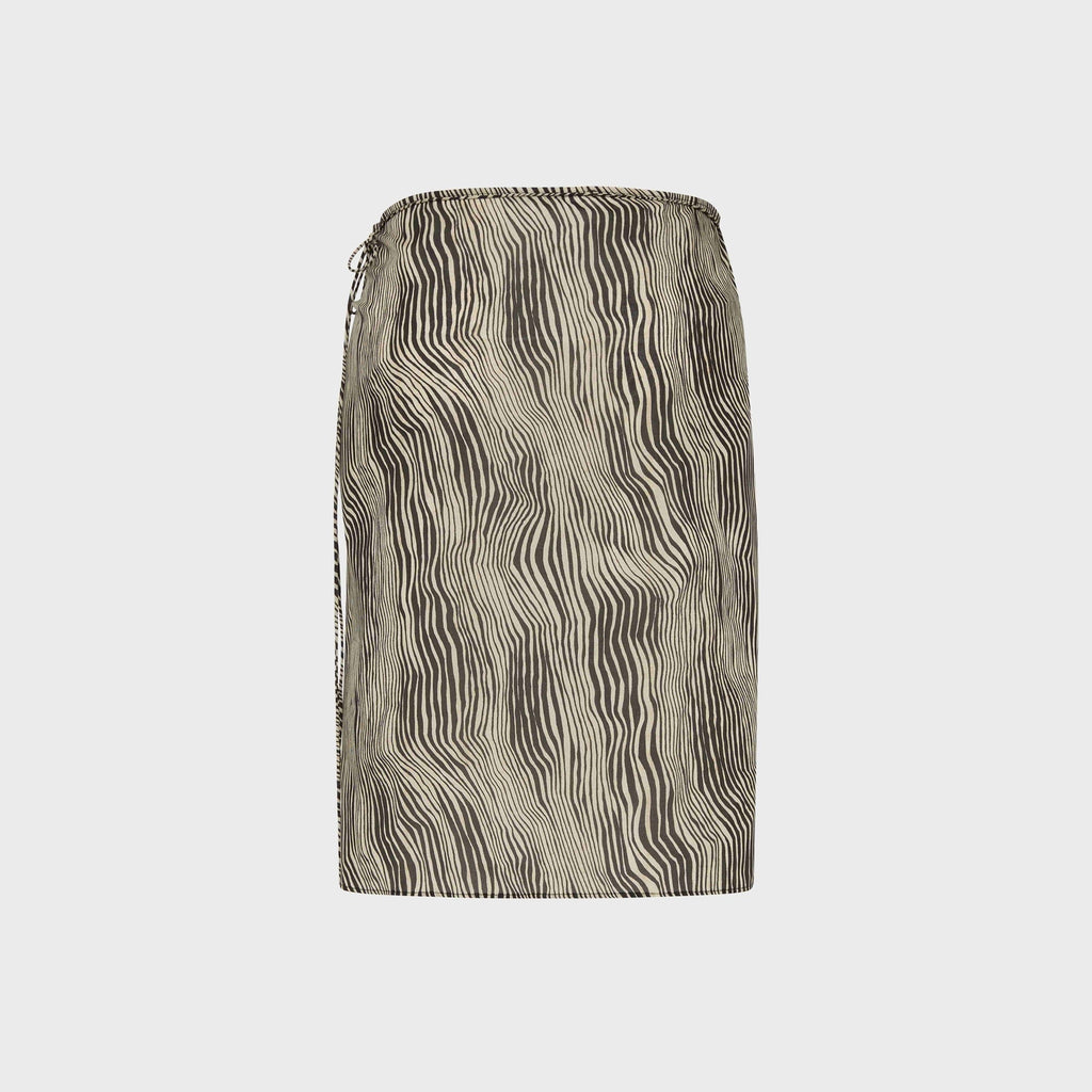 St. Agni Savannah Silk Wrap Skirt - Sand