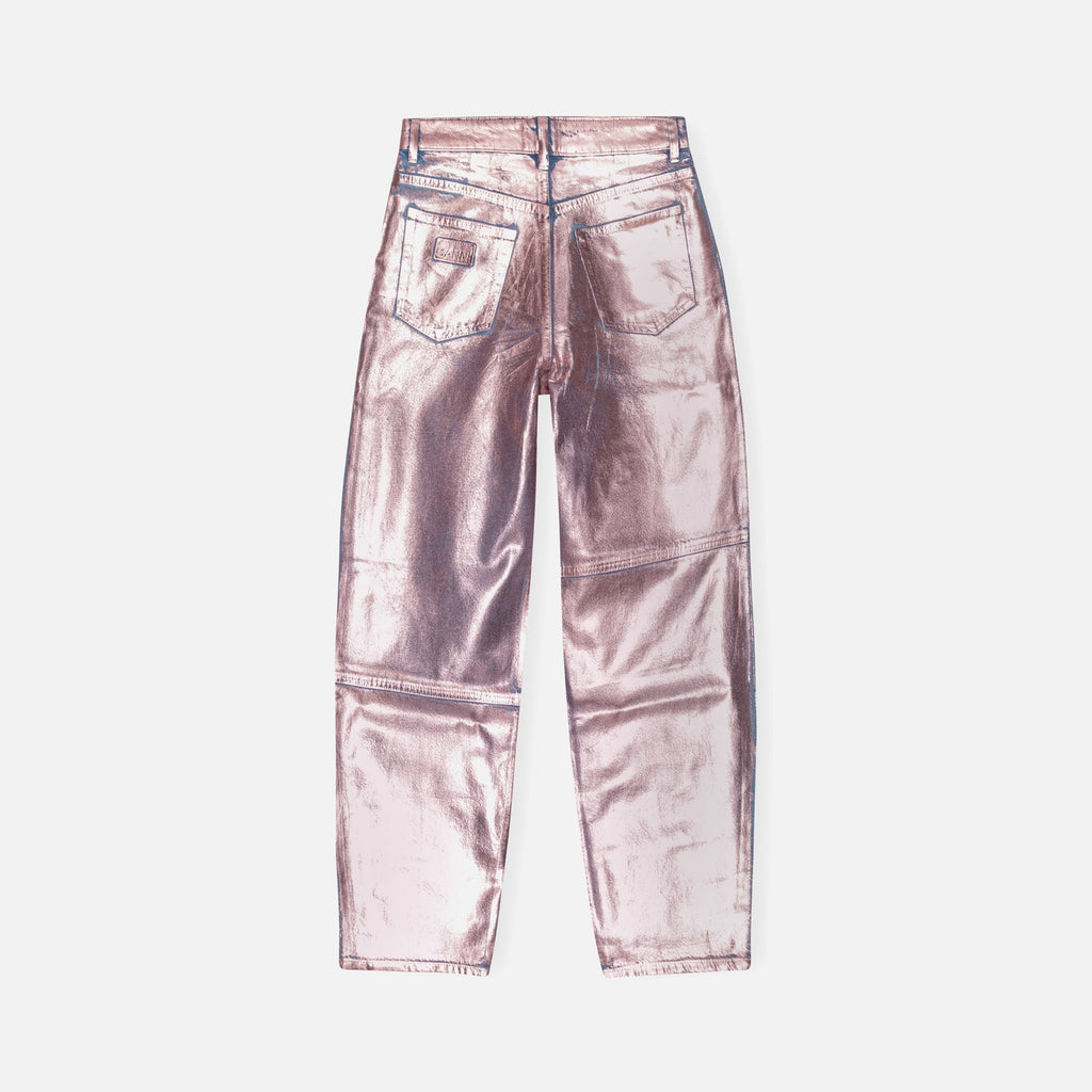 Ganni Foil Denim Stary Pant - Lilac Sachet