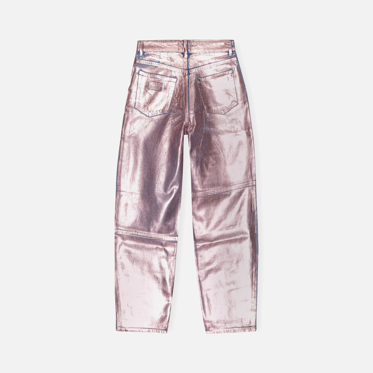 Ganni Foil Denim Stary Pant - Lilac Sachet