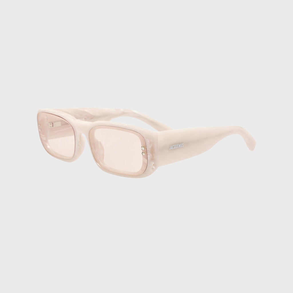 Jacquemus Pisco Sunglasses - Marble / Silver / Light Smoke