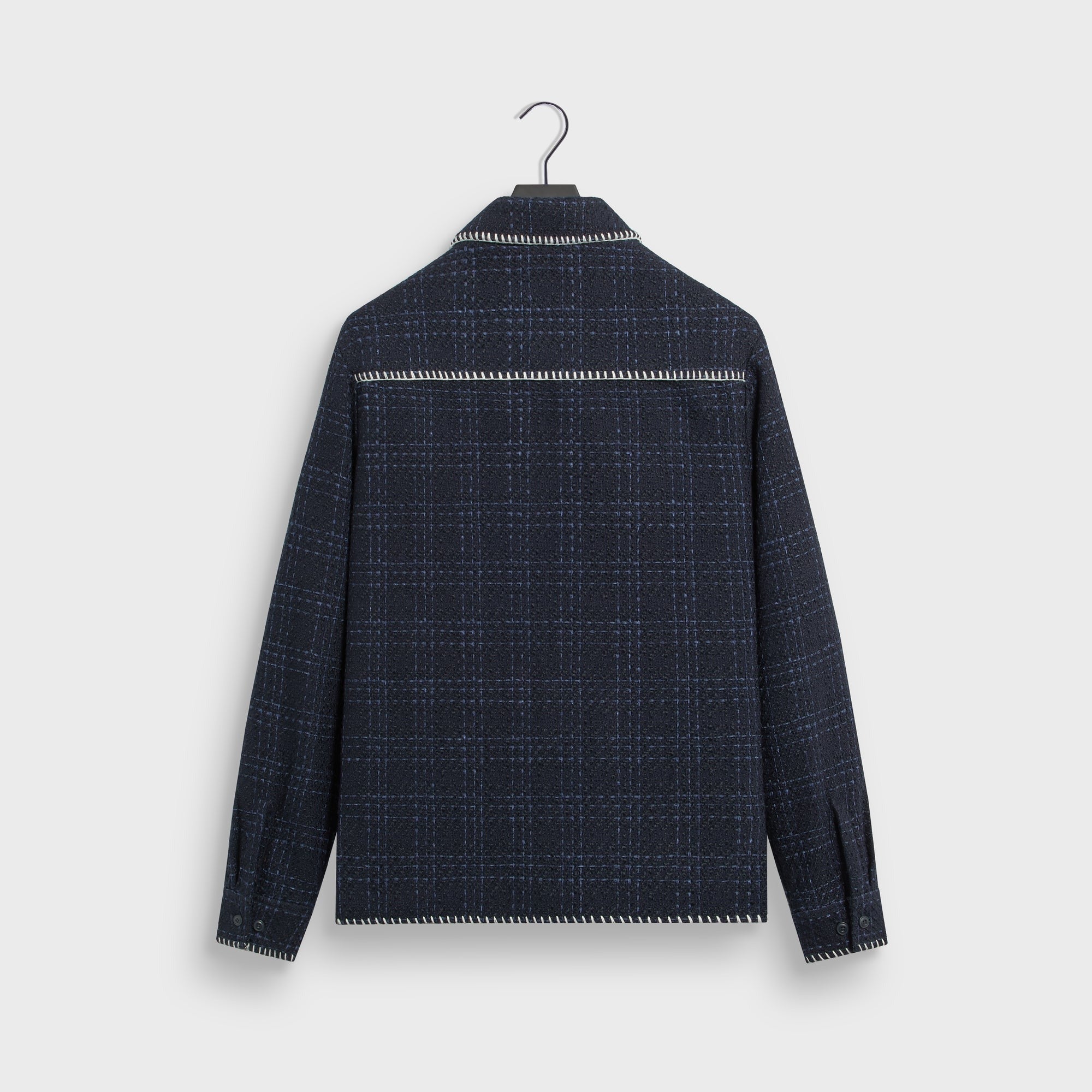 &Kin Tweed Boxy Collared Overshirt - Nocturnal