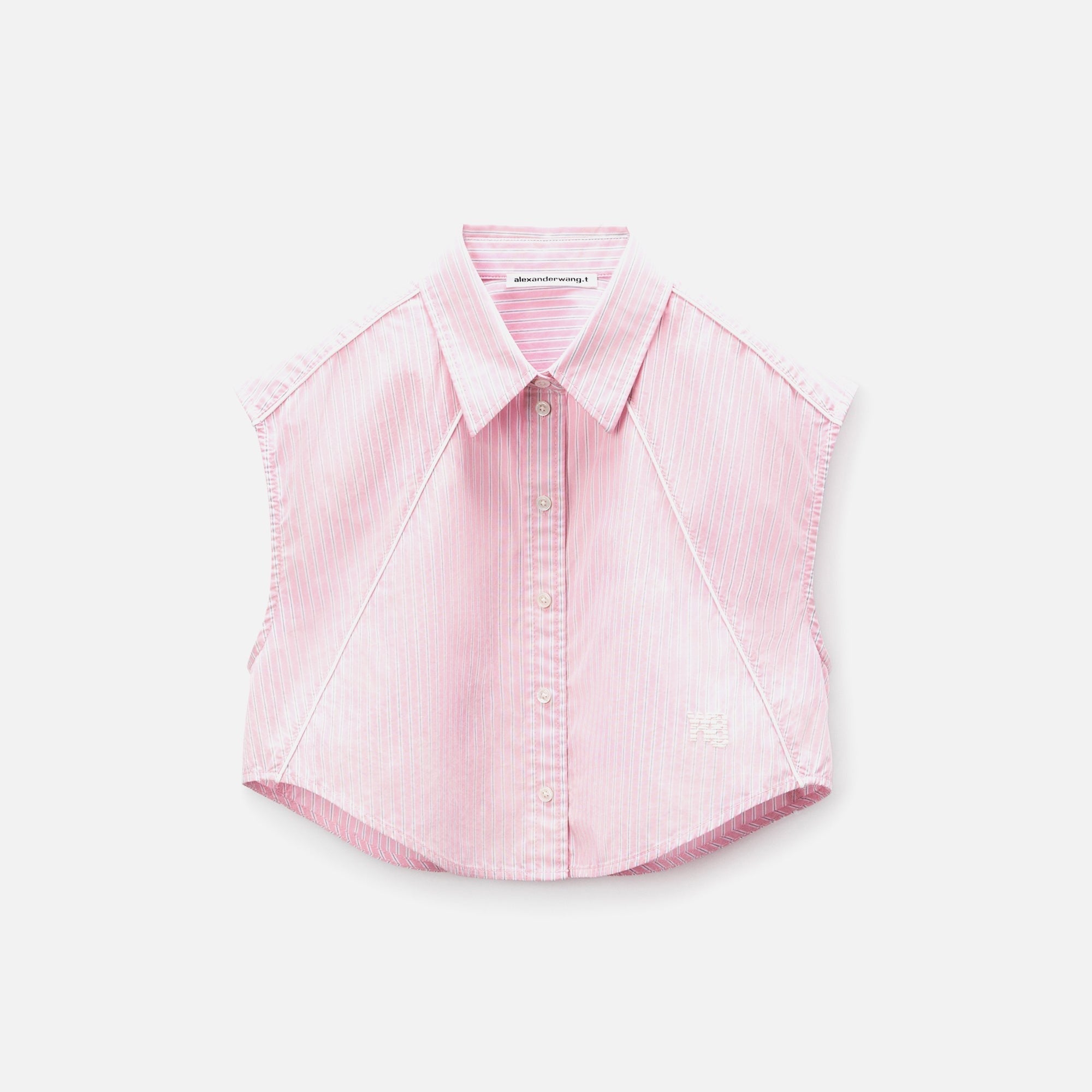 Alexander Wang Cropped Sleeveless Button Up - Pink