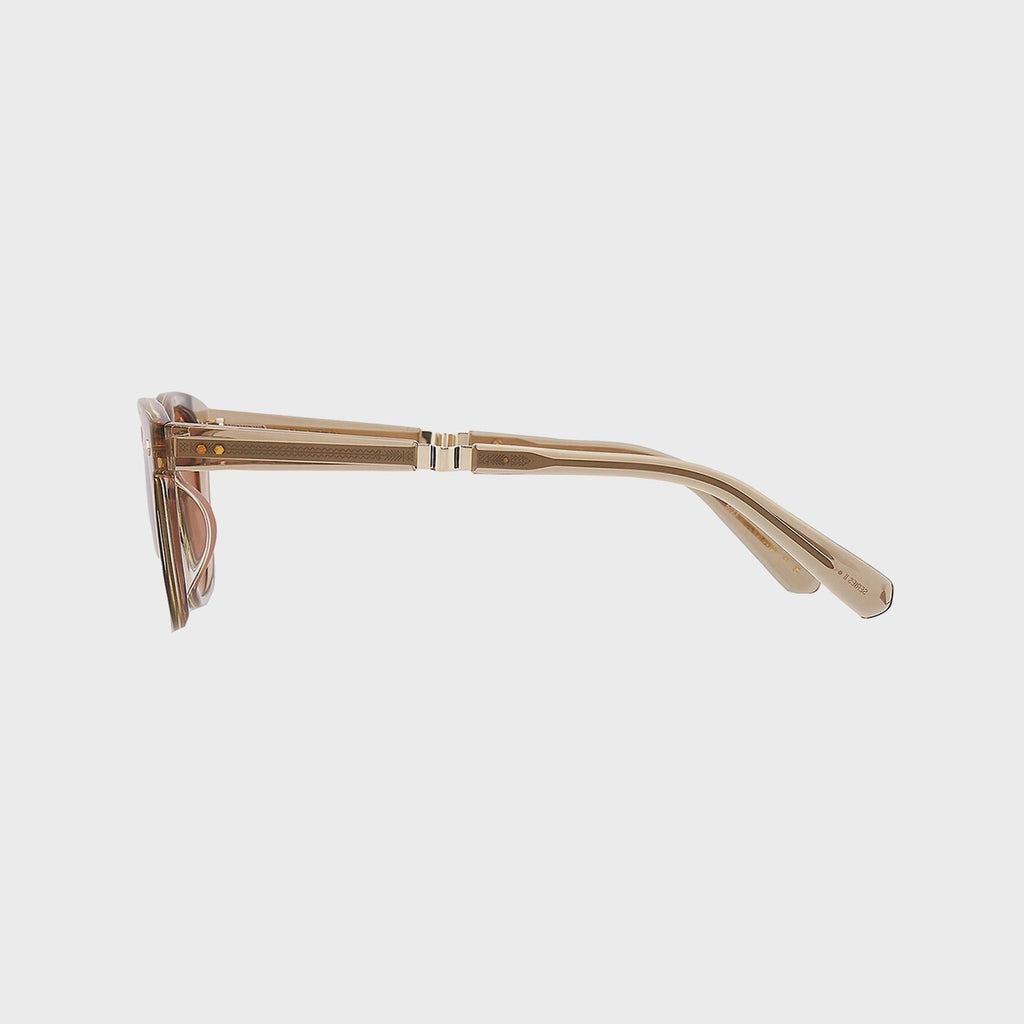Garrett Leight Mr. Leight Hanalei Sunglass - Olivine White Gold / Kona Brown