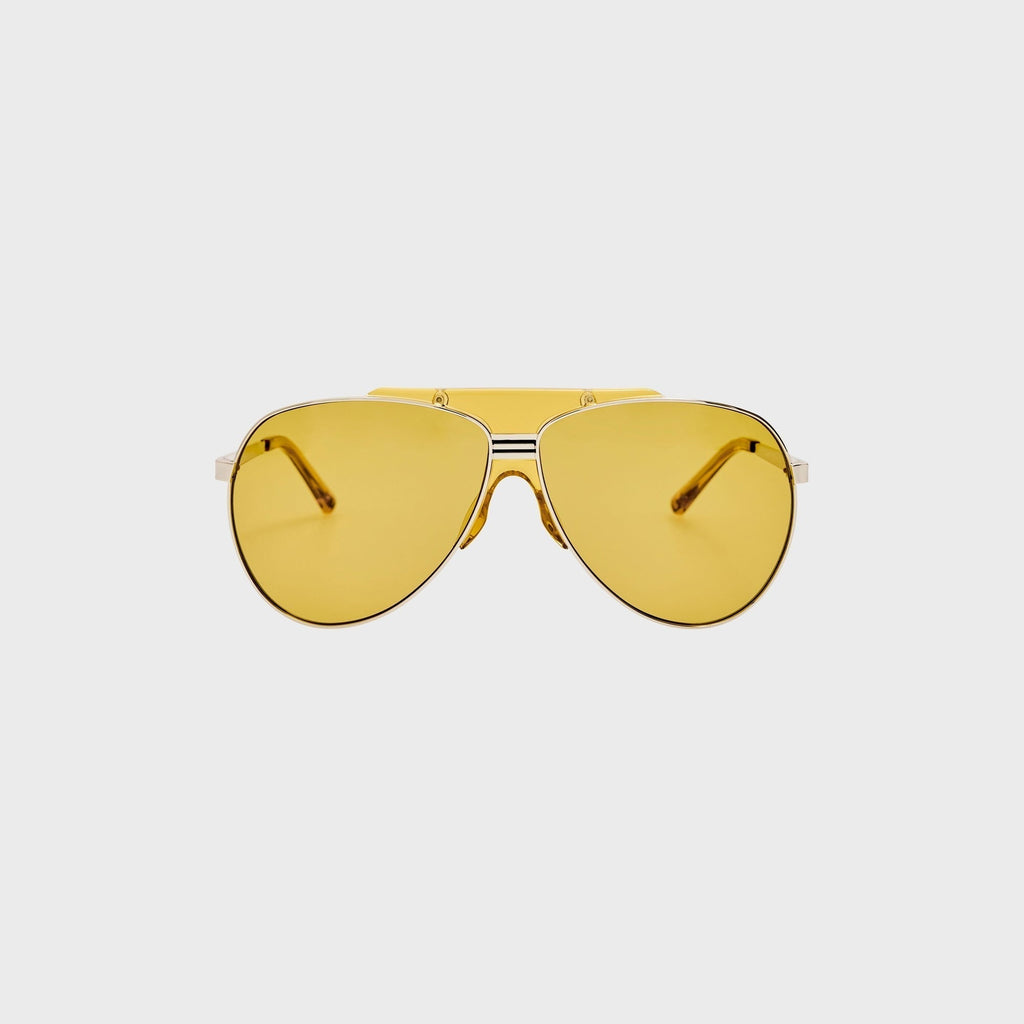 The Attico Amelia Sunglasses - Silver / Yellow