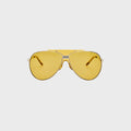 The Attico Amelia Sunglasses - Silver / Yellow