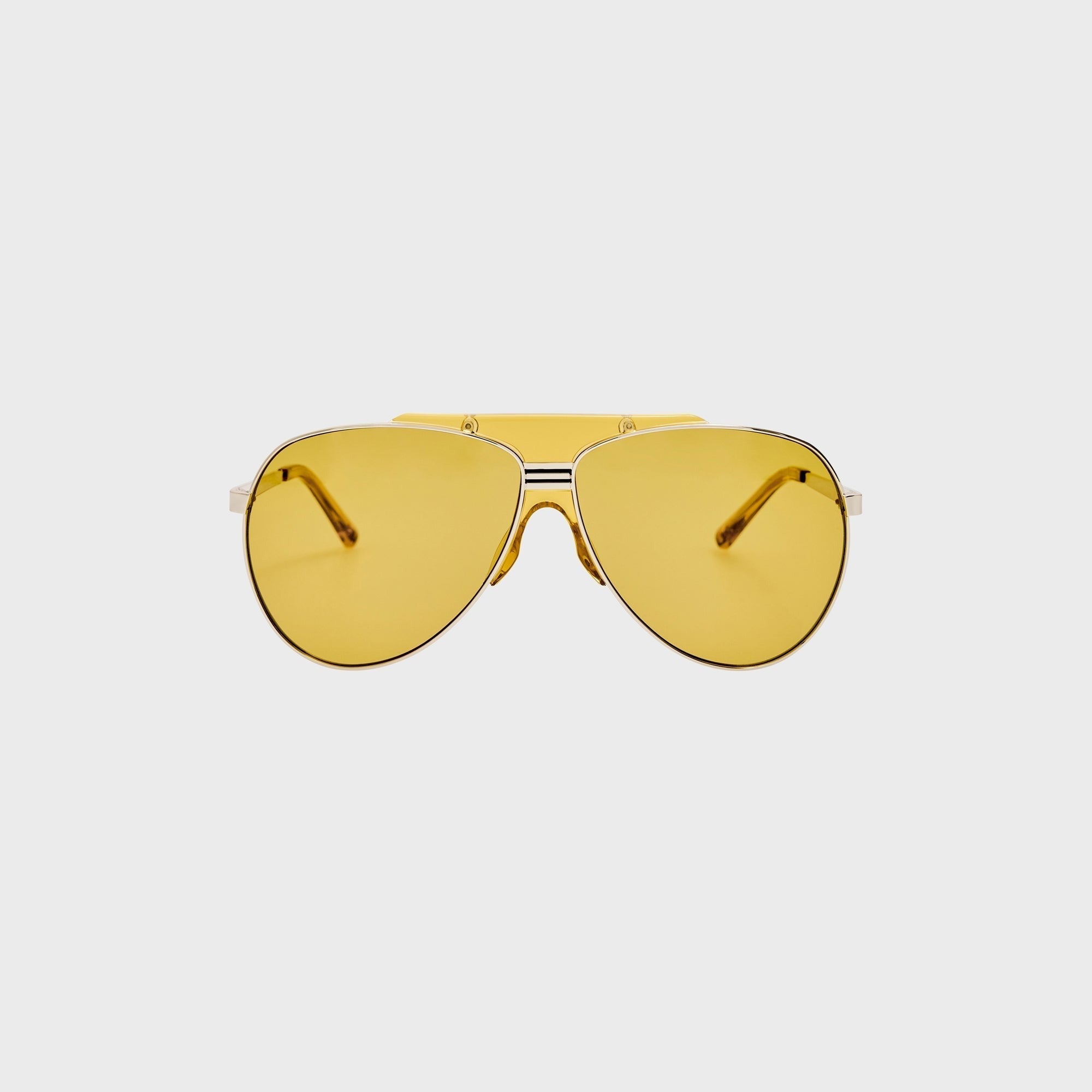The Attico Amelia Sunglasses - Silver / Yellow