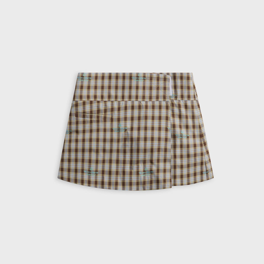 Sandy Liang Pomme Skort - Umber Plaid