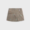 Sandy Liang Pomme Skort - Umber Plaid