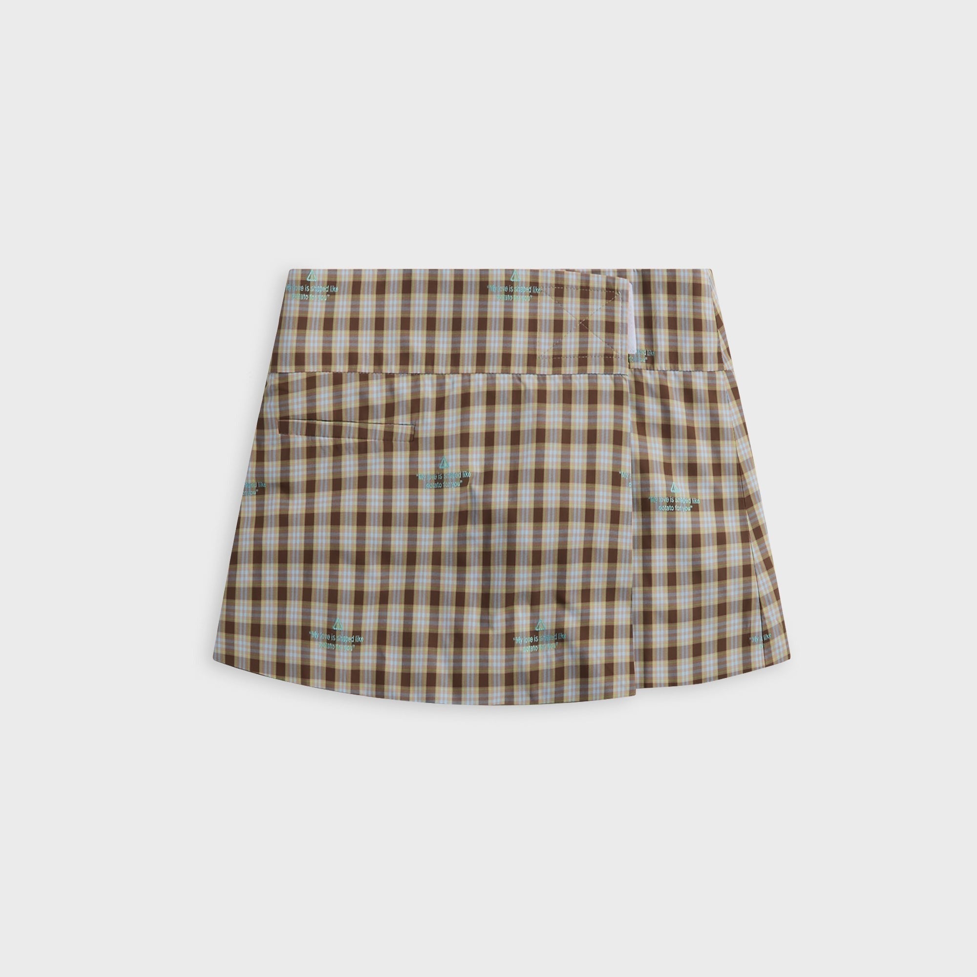 Sandy Liang Pomme Skort - Umber Plaid