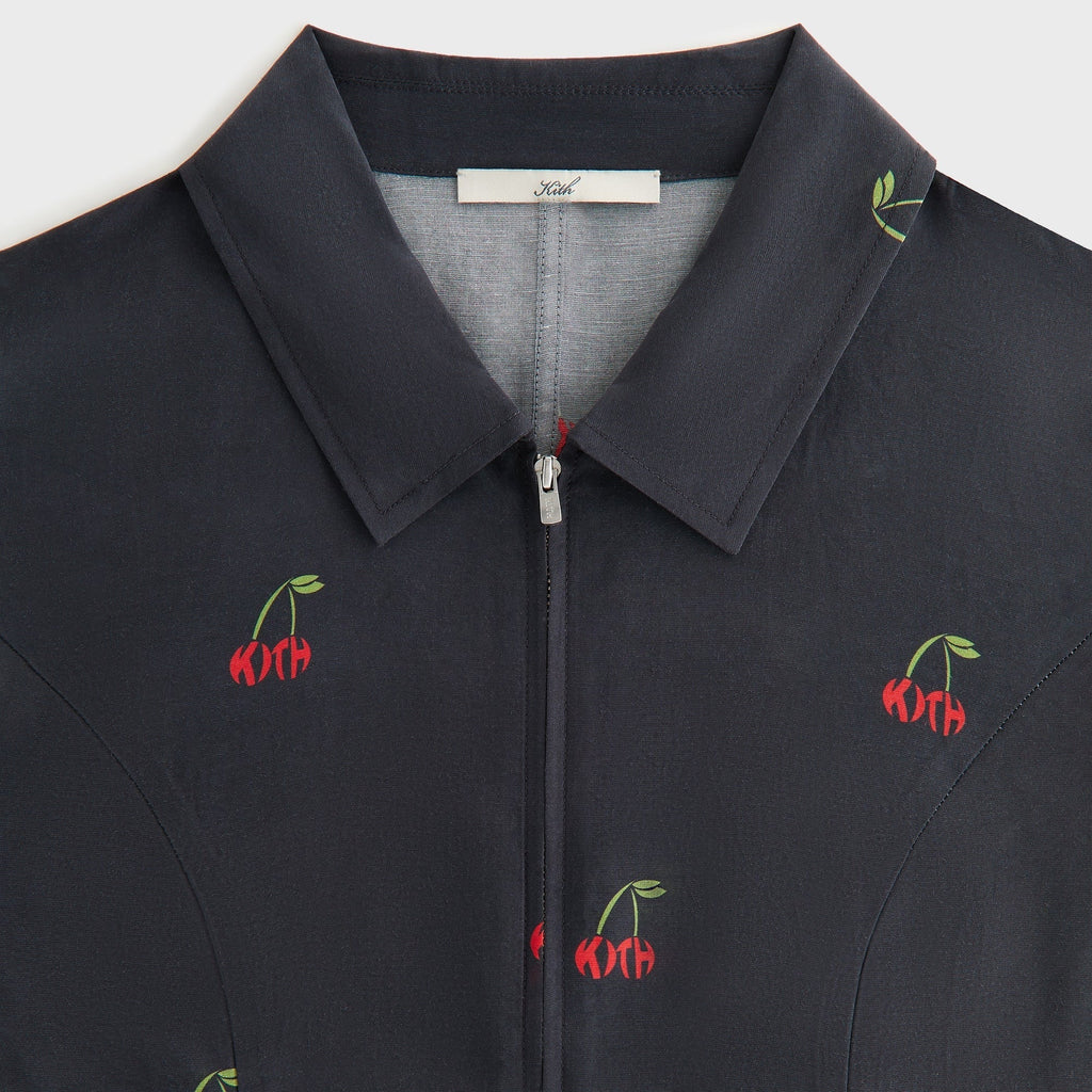 Kith Women Caela Cherry Zip Shirt - Black