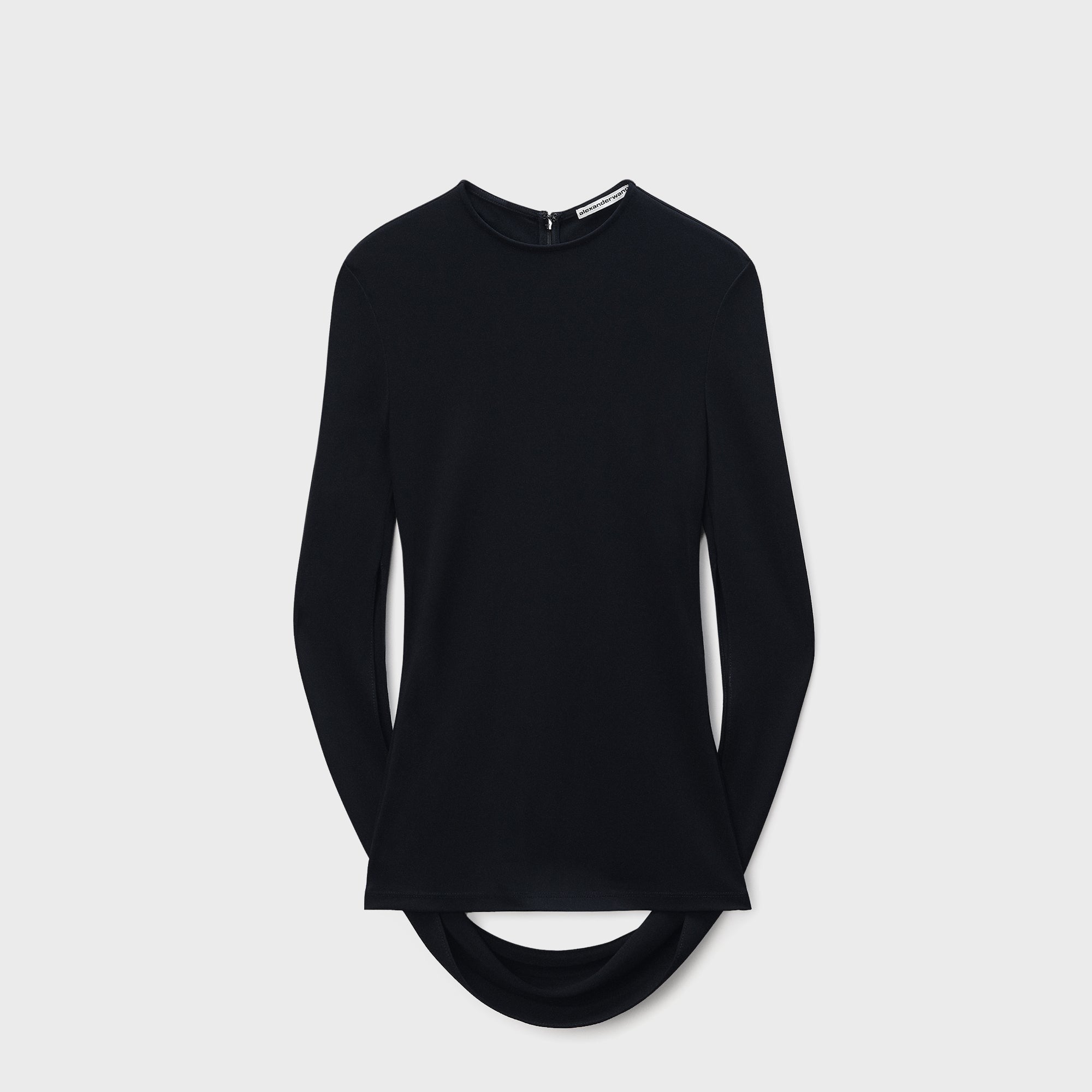 Alexander Wang Draped Asymmetric Mini Dress - Black