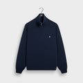 Kith Compact Cotton Knit Javier Quarter Zip Pullover - Nocturnal
