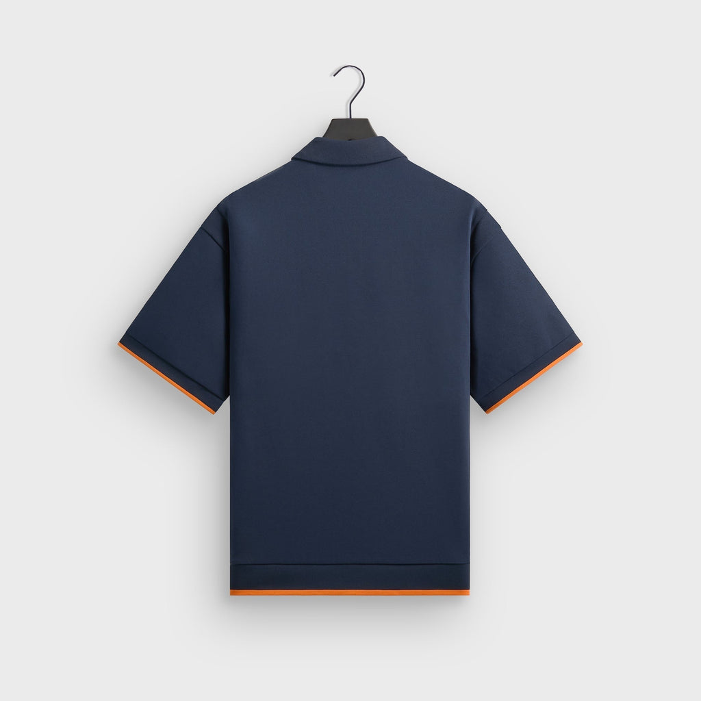 Kith for the New York Knicks Playoffs Zip Front Performance Knit Polo - Nocturnal