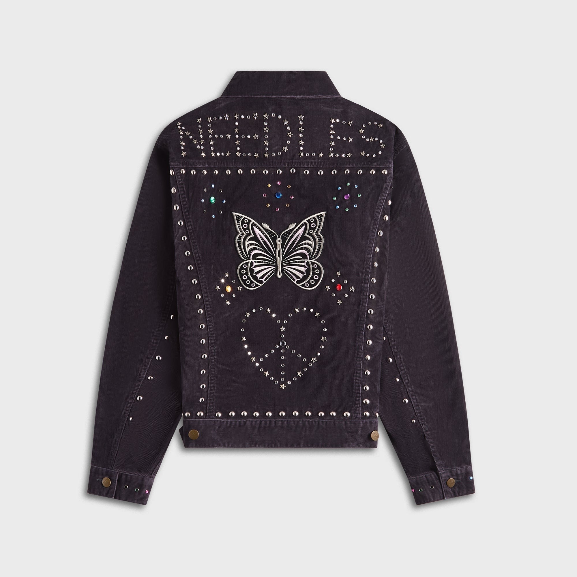 Needles Studded 14W Corduroy Jean Jacket - Black