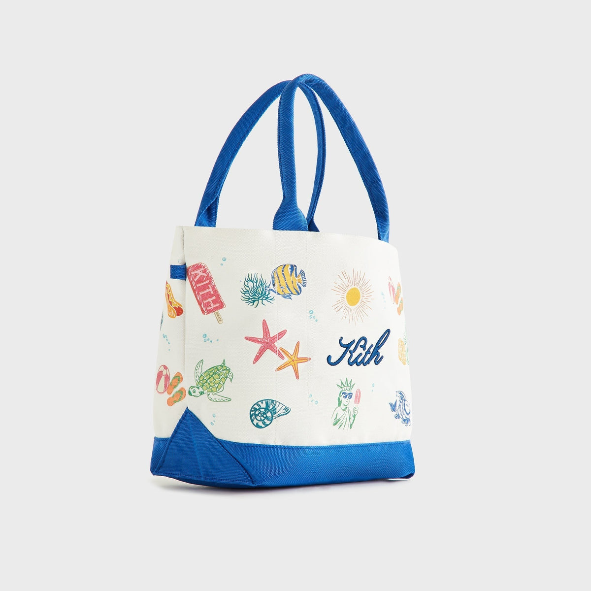 Kith Kids Canvas All-Over Printed Tote - Cobalt