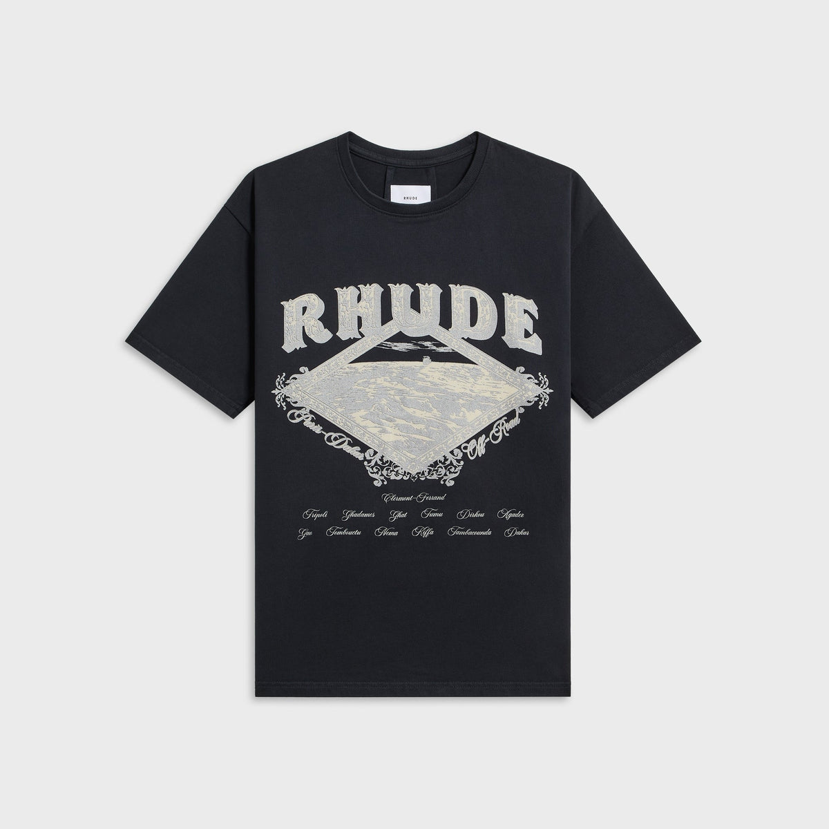 Rhude Dakar Convoy Tee - Vintage Black / Silver