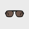 Elisa Johnson Jane Sunglasses - Gloss Black / Dark Brown