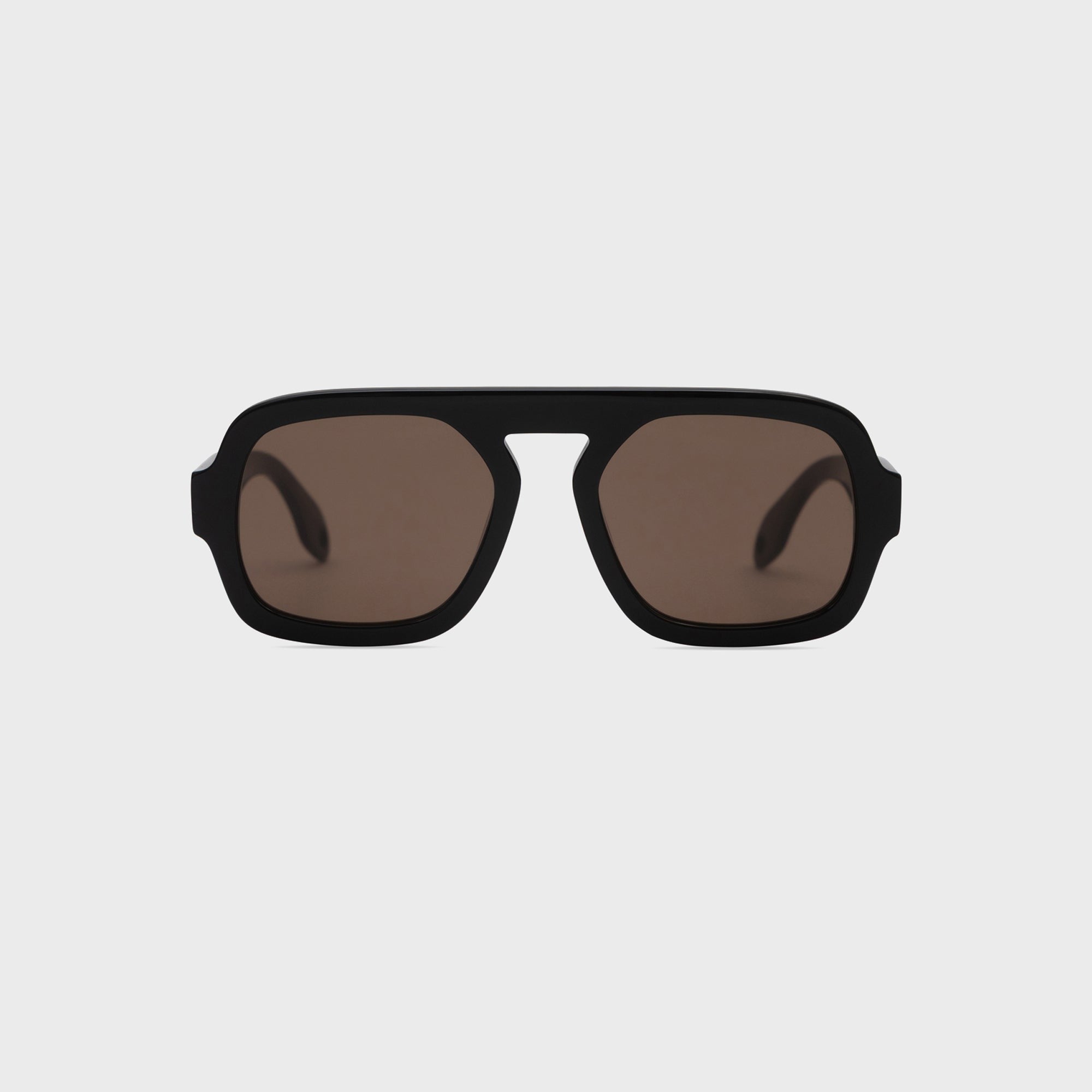 Elisa Johnson Jane Sunglasses - Gloss Black / Dark Brown