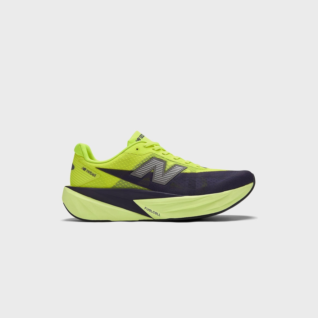 New Balance FuelCell Rebel v5 - Alkaline Green / Boysenberry / Dark Silver Metallic
