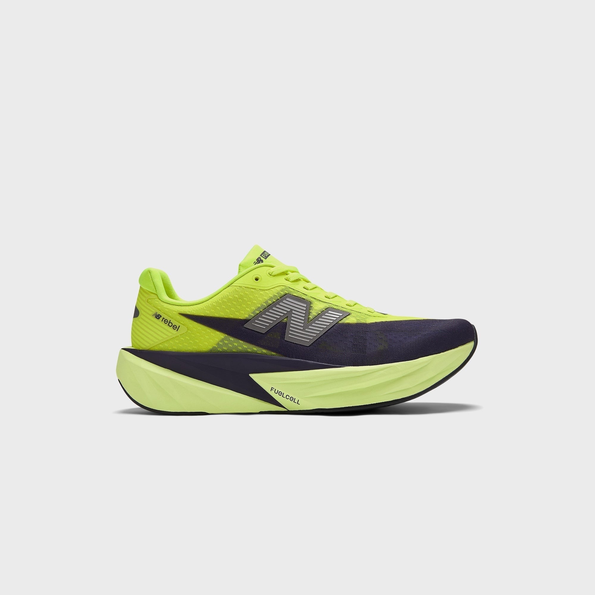 New Balance FuelCell Rebel v5 - Alkaline Green / Boysenberry / Dark Silver Metallic