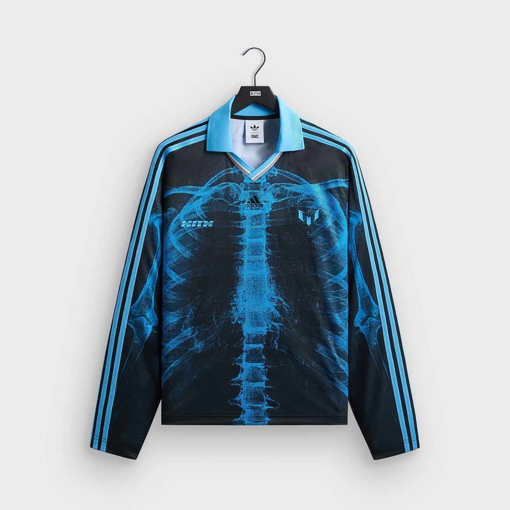 Kith & Messi for adidas Football Skeleton Goalkeeper Long Sleeve Tee - Black / Blue