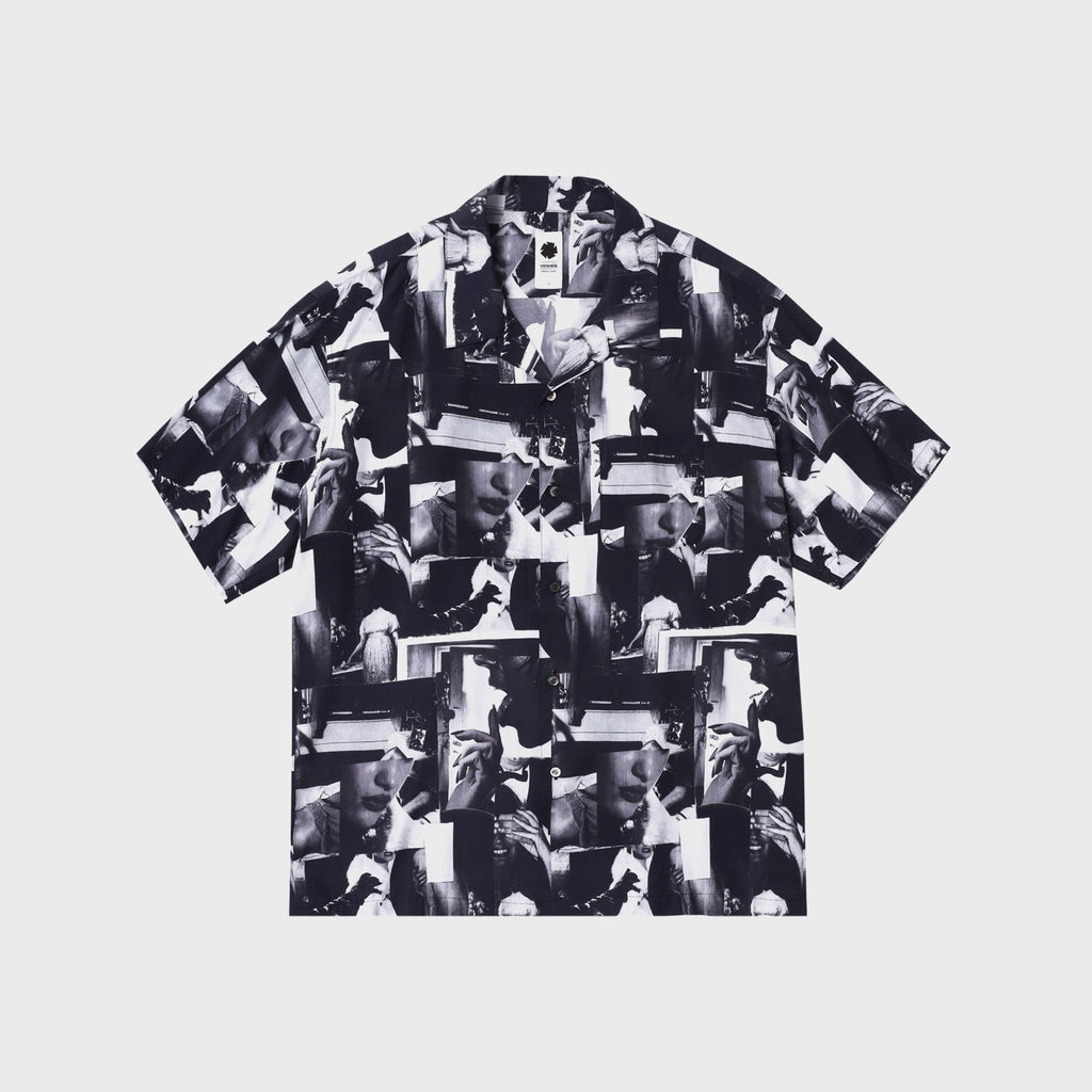 vowels Printed Still Shirt - Black