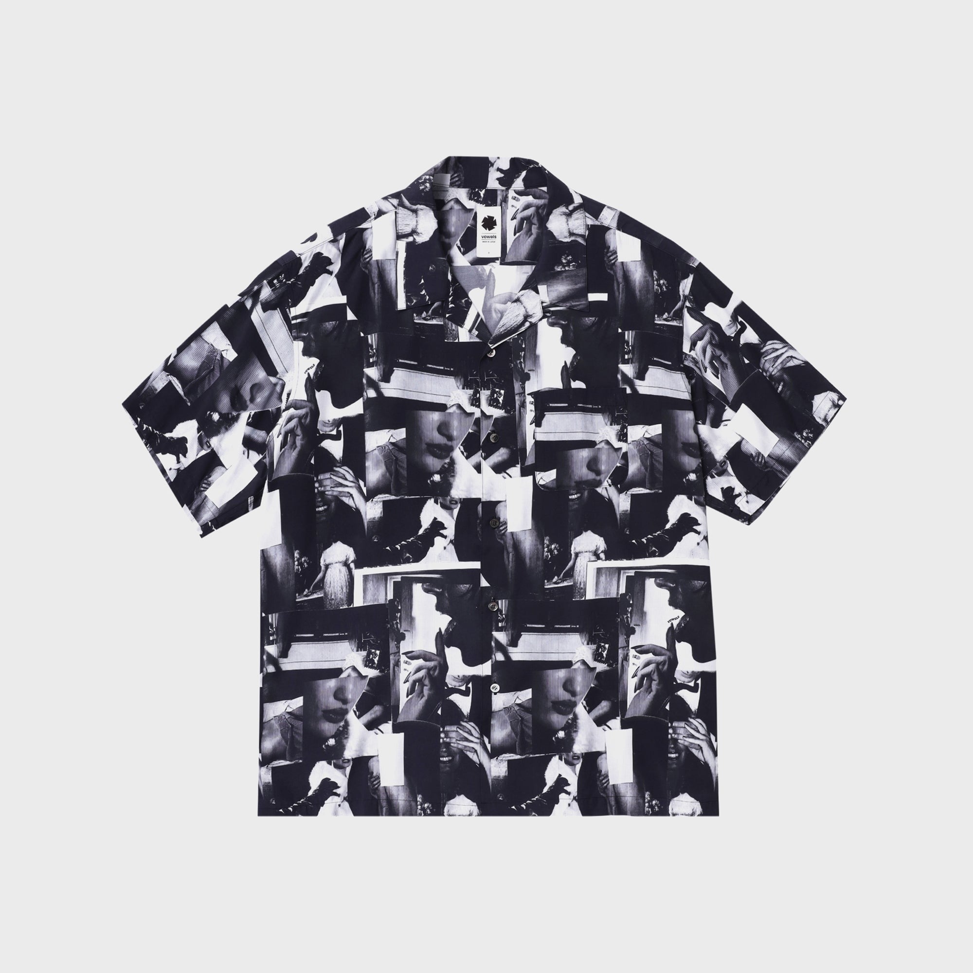 vowels Printed Still Shirt - Black