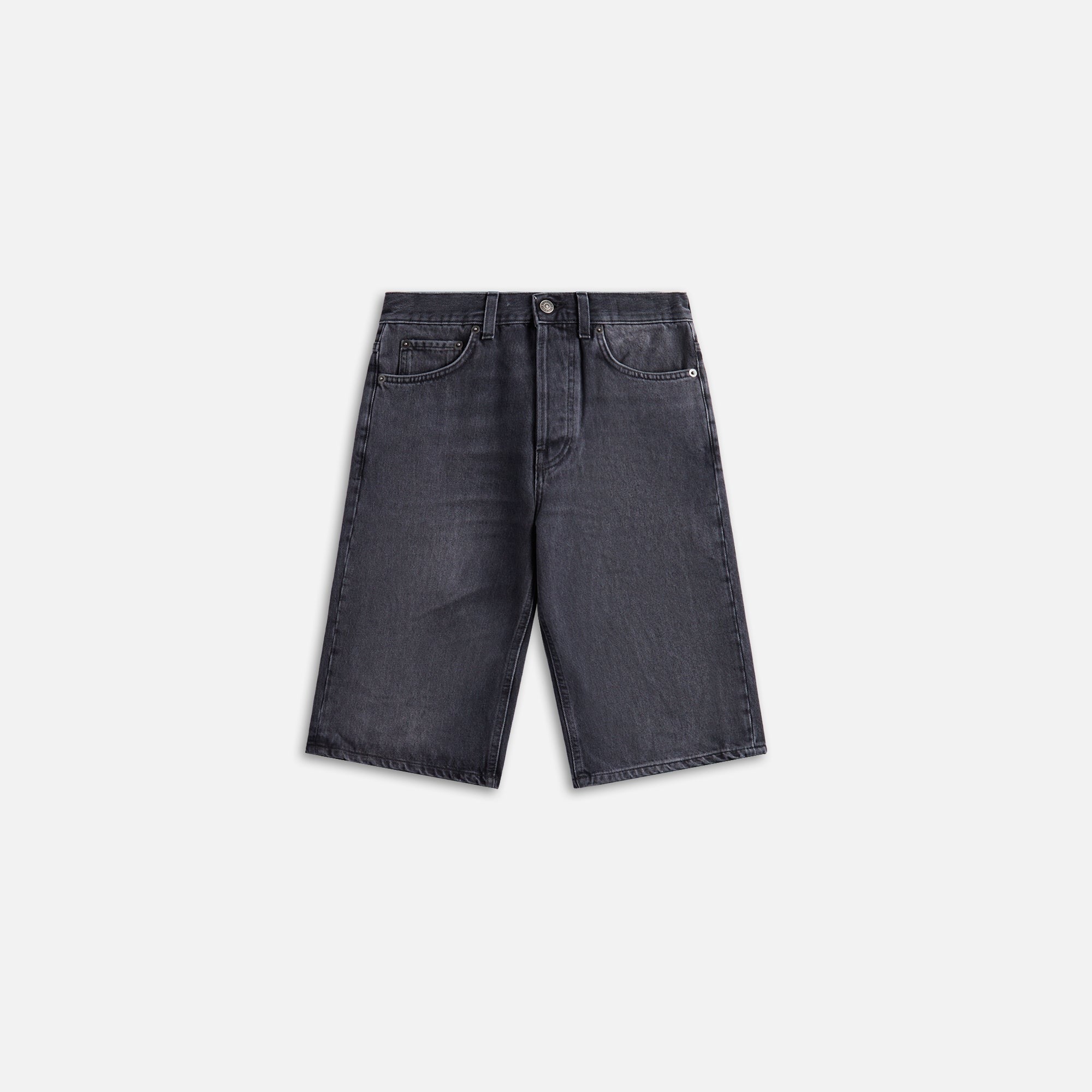 Fiorucci Faded Black Denim Shorts - Black
