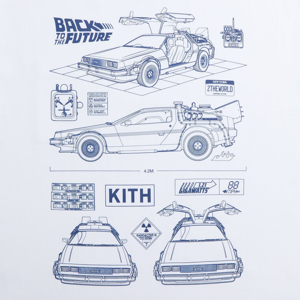 Kith for Back to the Future Blueprint Standard Crispy Pocket Tee - White
