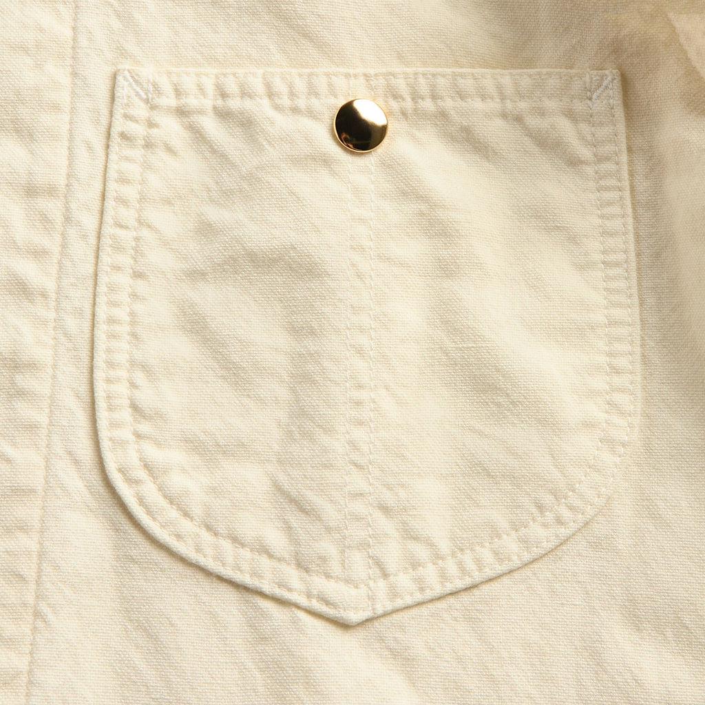 Auralee Wool Cotton Linen Ox Work Jacket - Off White