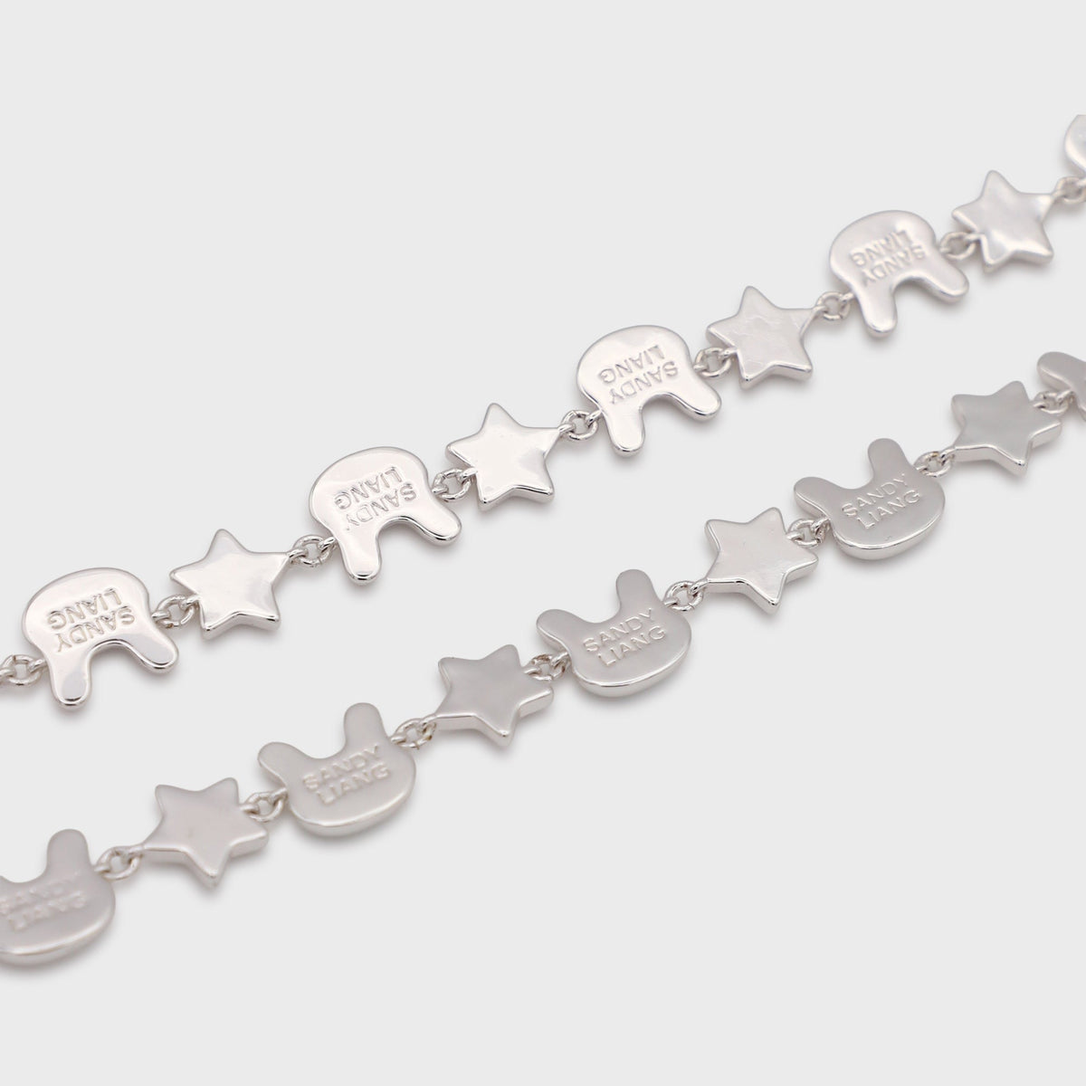 Sandy Liang Terminator Bunny Star Necklace - Silver
