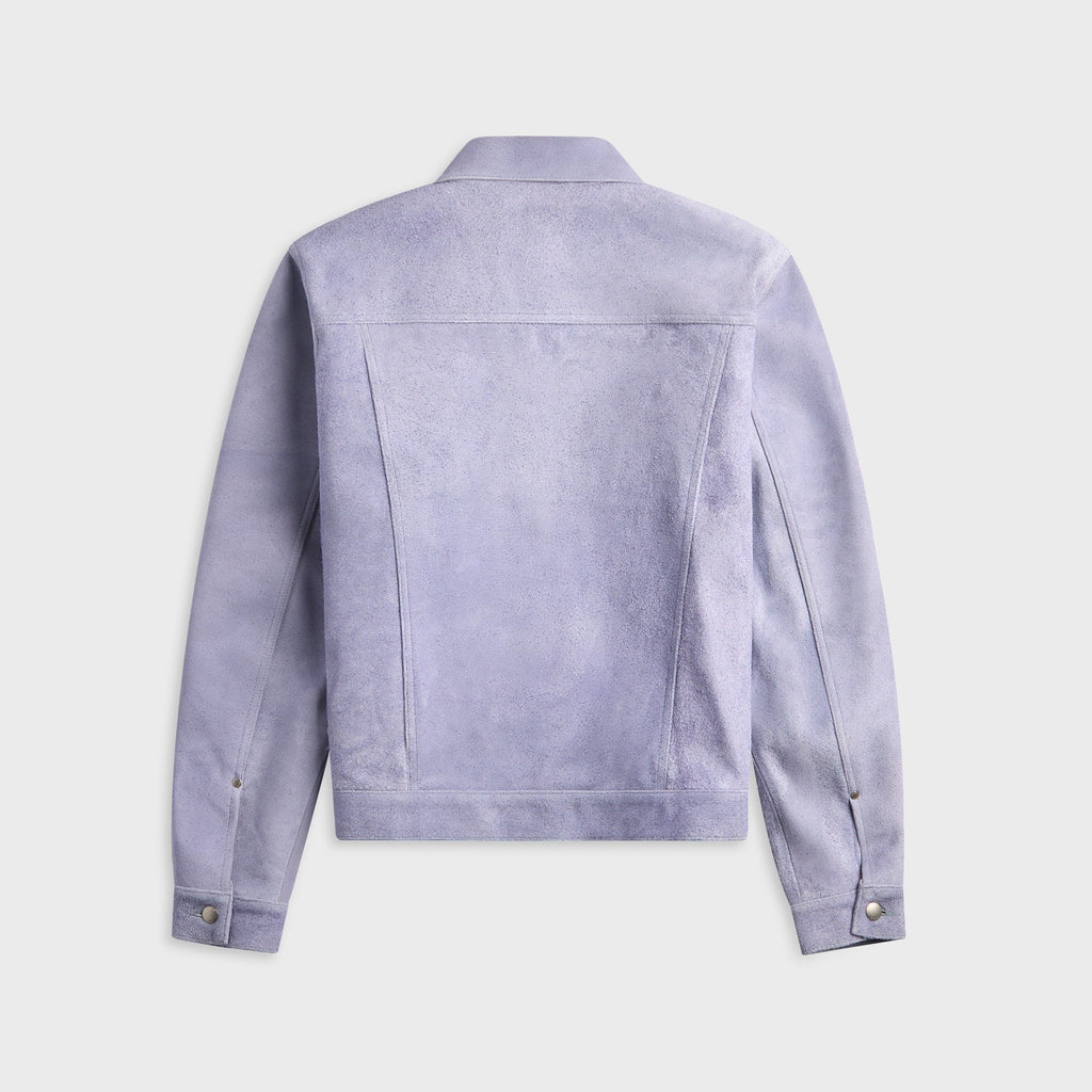 vowels Suede Trucker Jacket - Purple