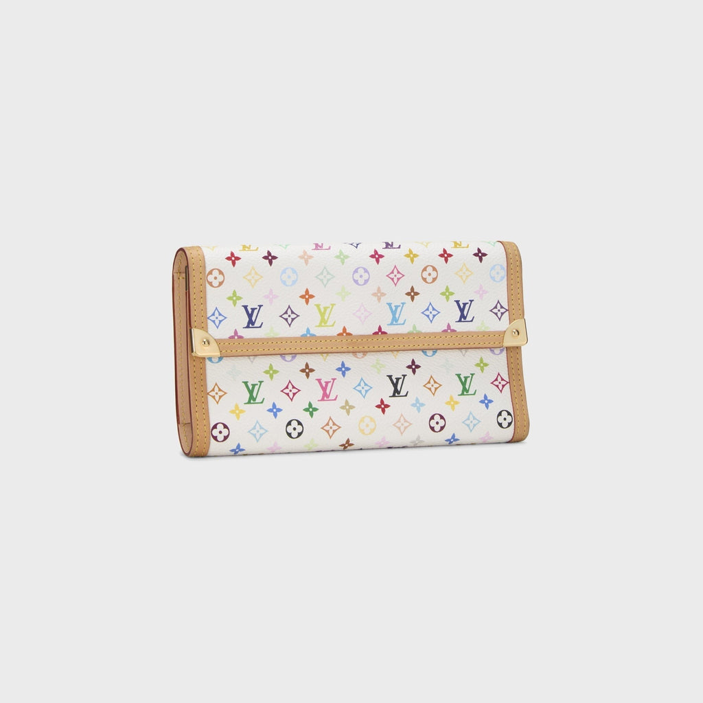 WGACA Louis Vuitton x Takashi Murakami International Wallet - White / Multi