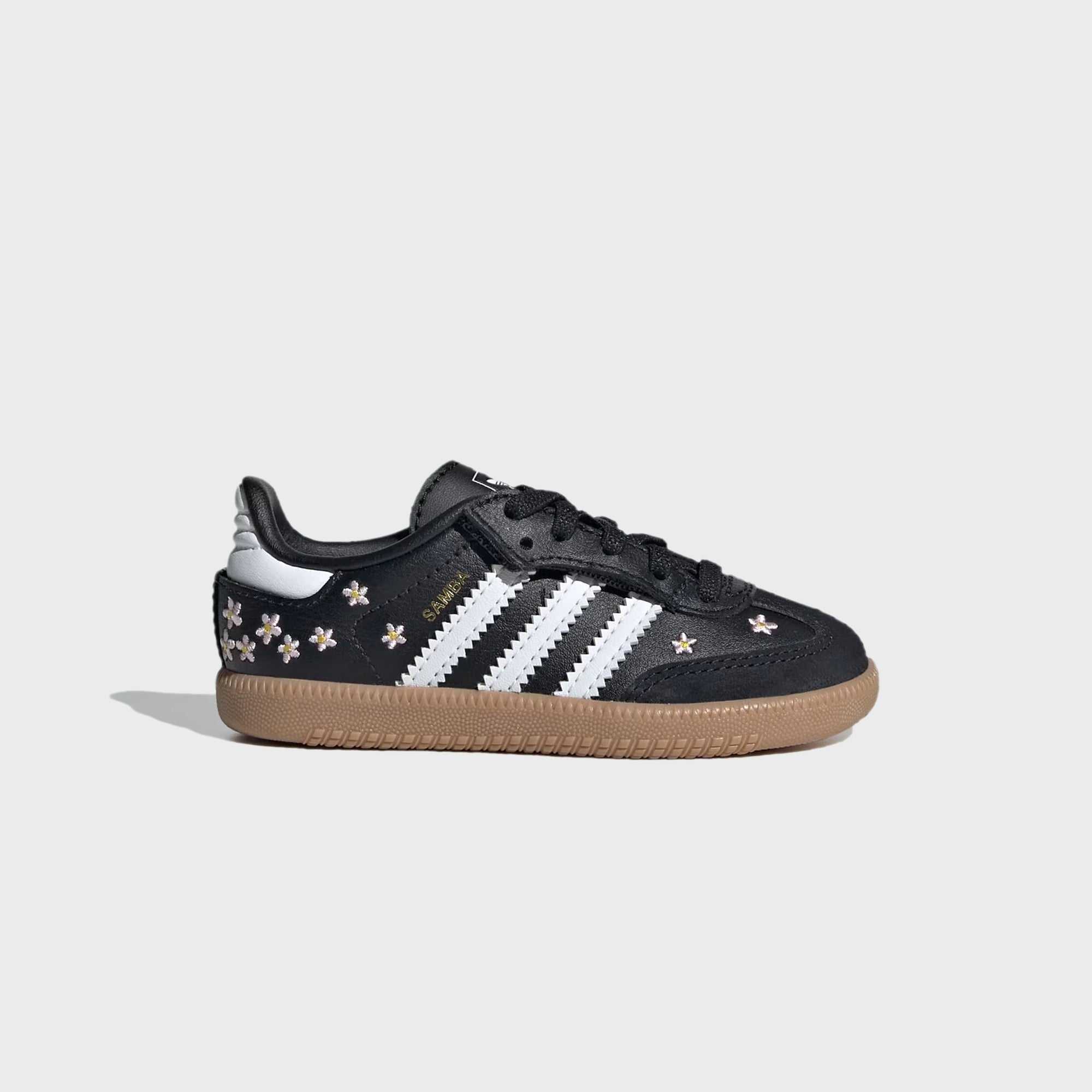 adidas TD Samba OG Comfort Closure Elastic Lace Shoes - Core Black / Cloud White / Gum
