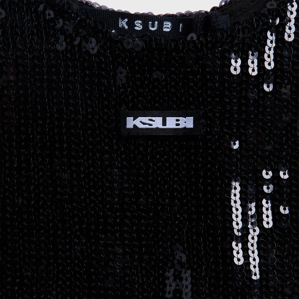 Ksubi Chloe Nude Spark Tank Top - Black Spark
