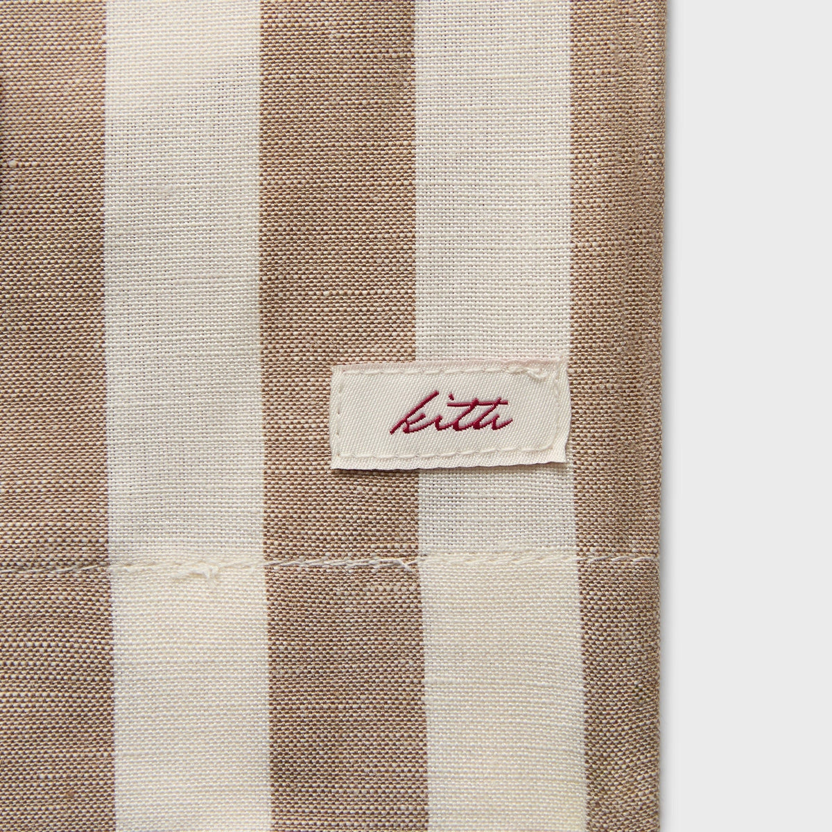 Kith Spun Silk Linen Stripe Kellen Short - Chai