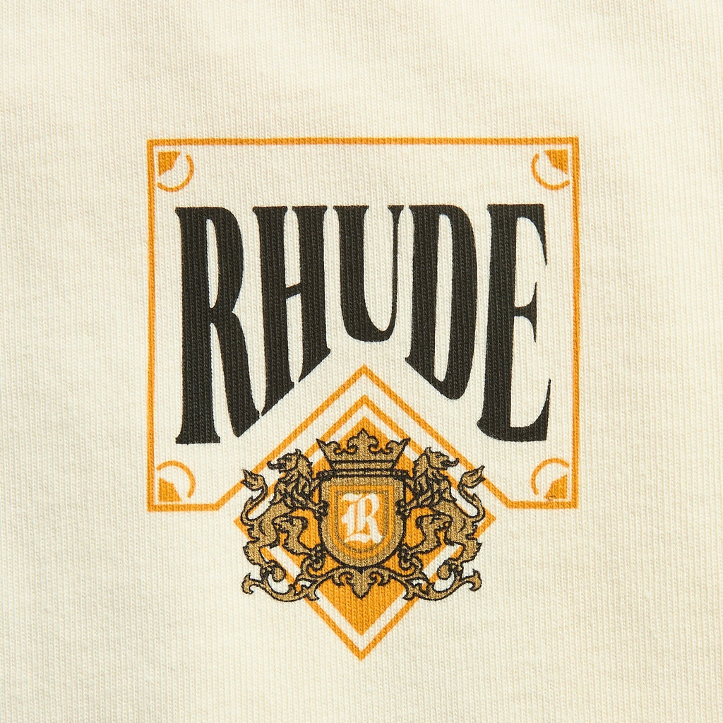 Rhude Playing Card Tee - Vintage White / Yellow