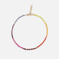 Crystal Haze Baguette Chakra Necklace - Multi