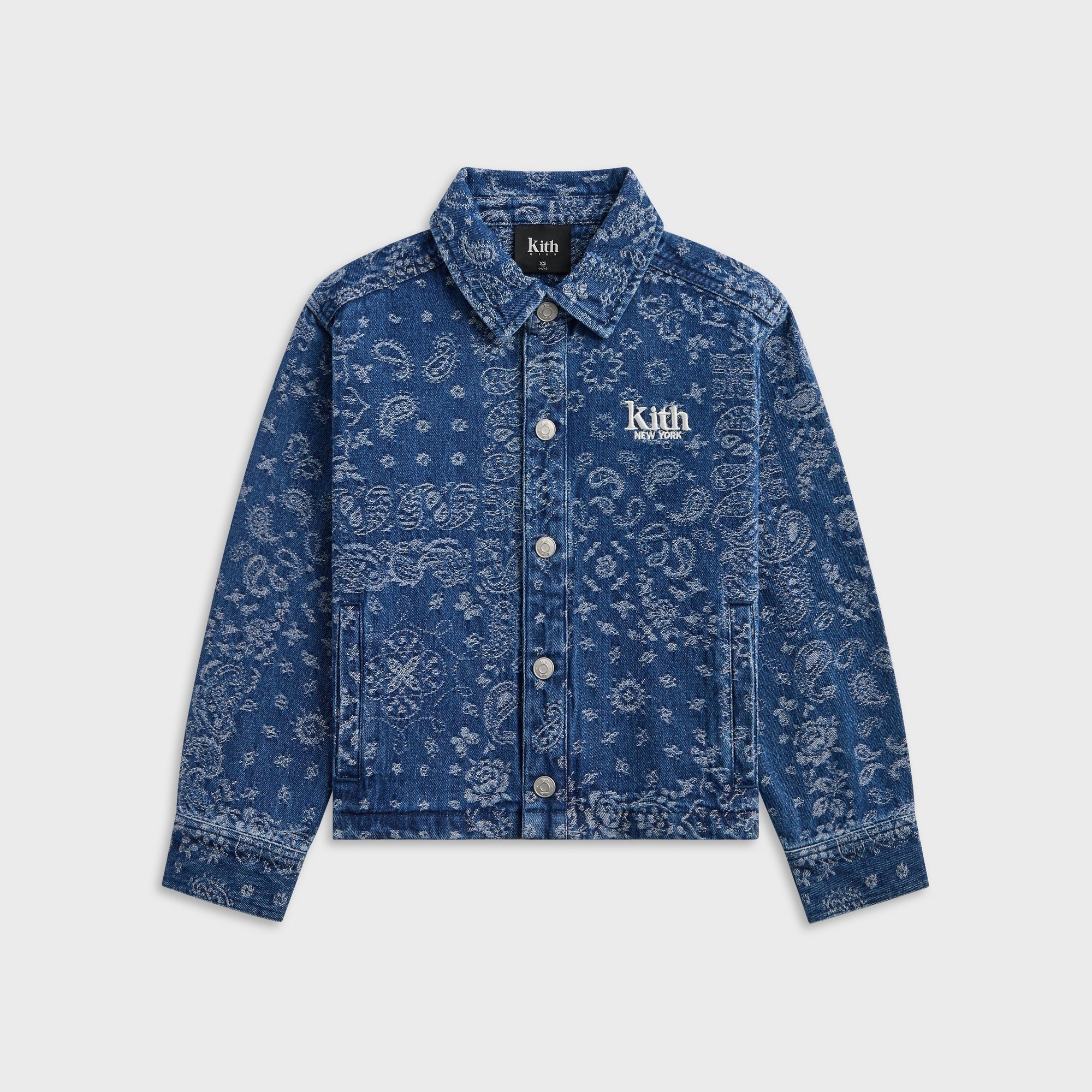 Kith Kids Paisley Ginza Shirt - Medium Indigo