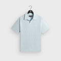 Kith Micro Waffle Drew Polo - Light Indigo