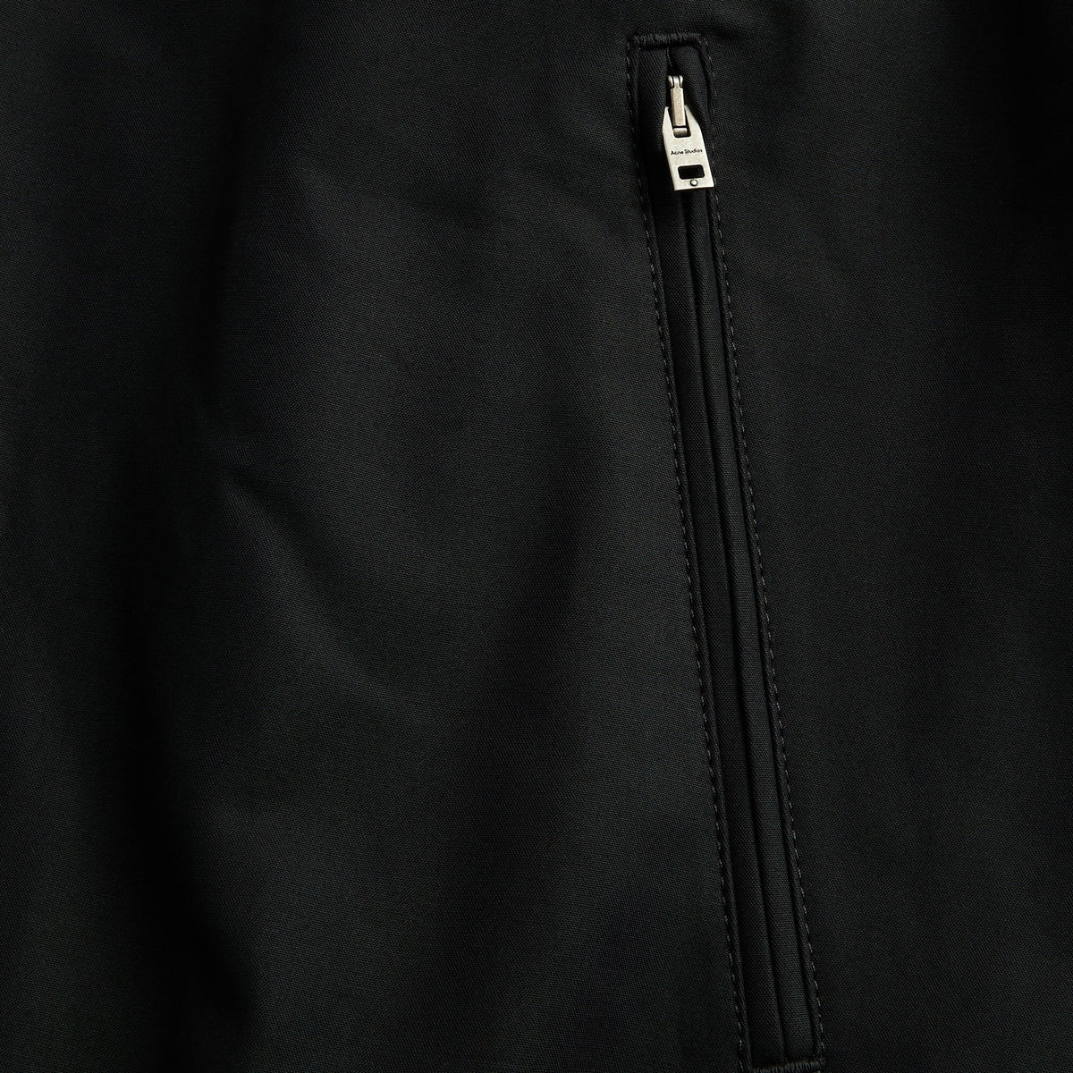 Acne Studios Bomber With Leather Collar - Black