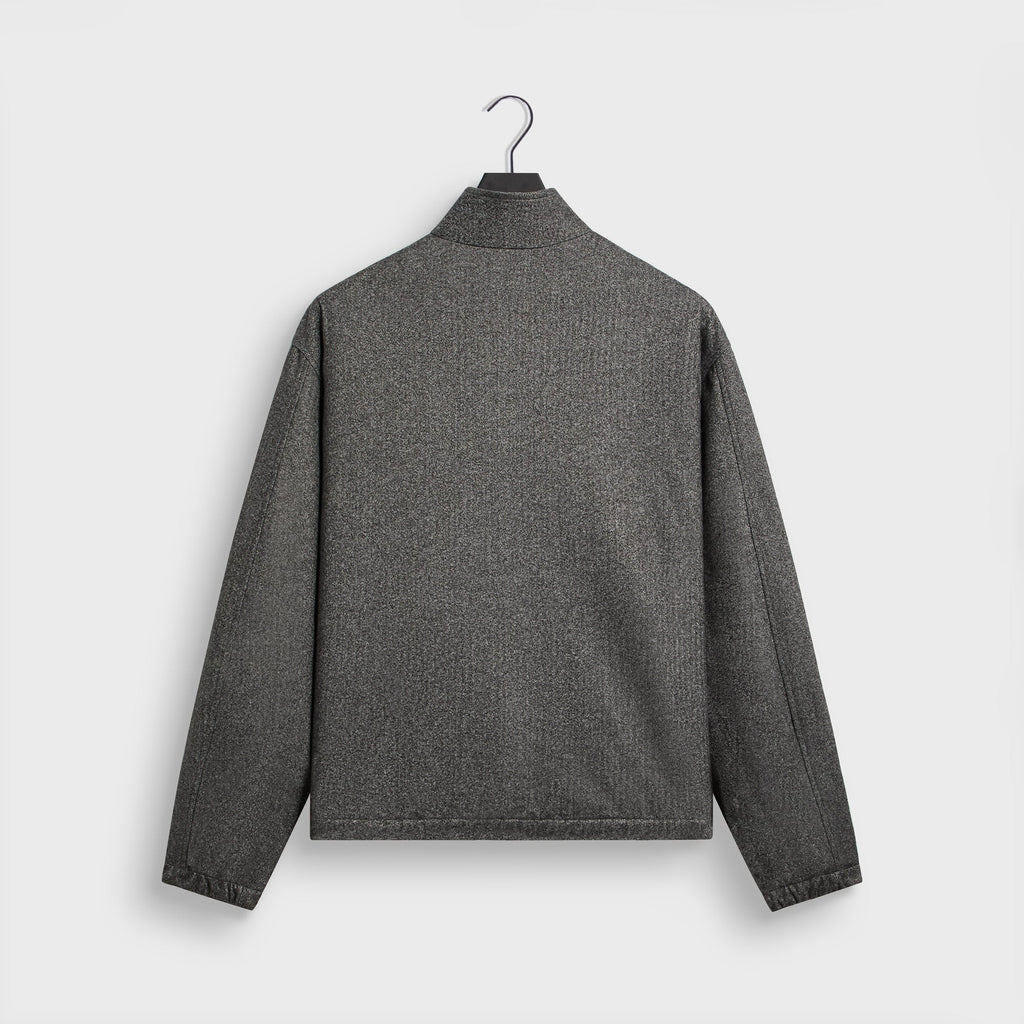 &Kin Flannel Jersey Stephen Track Jacket - Charcoal Heather