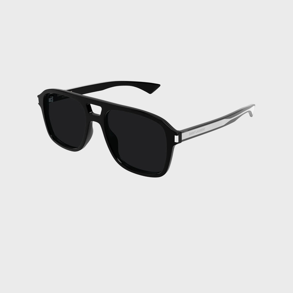 Saint Laurent Aviator Sunglasses - Black / Crystal