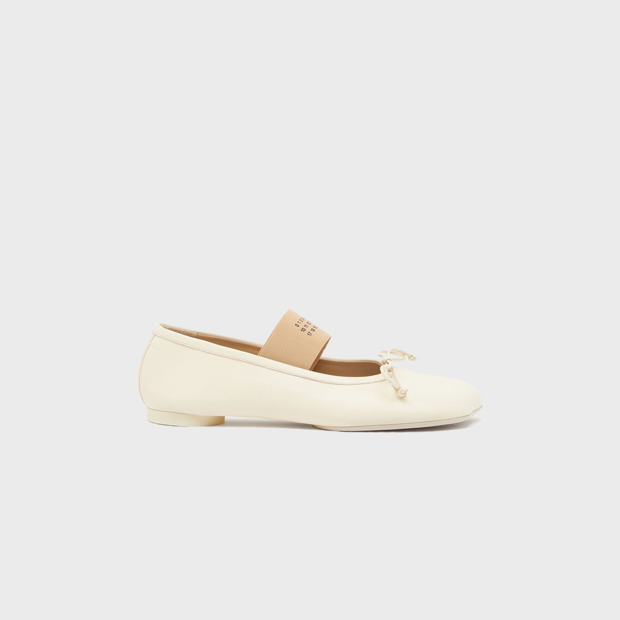 MM6 Maison Margiela Anatomic Numeric Ballerina - Alabaster