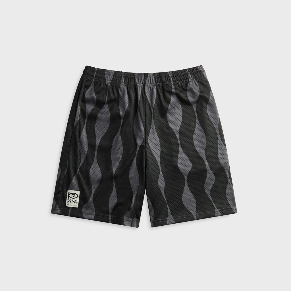 by Parra Waved Mesh Short - Black