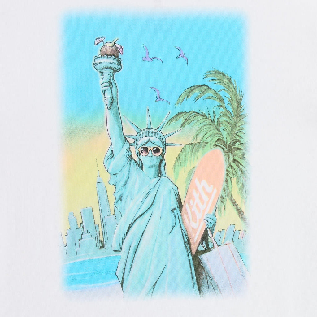 Kith Kids Lady Liberty Vintage Graphic Tee - White